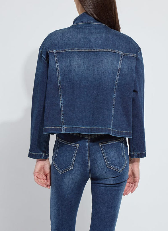 Solene Everyday Denim Jacket in Dark Midwash