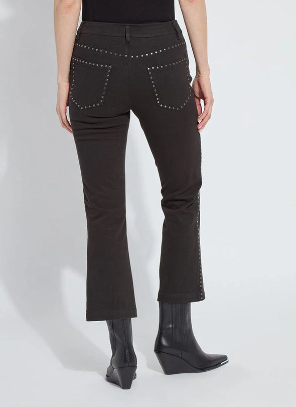 Jordane Studded Ankle Bootcut in Black