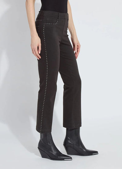 Jordane Studded Ankle Bootcut in Black
