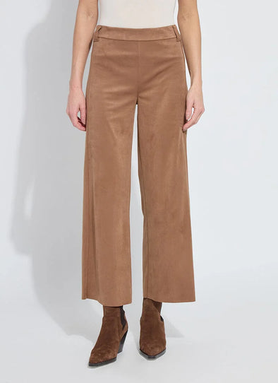 Vionette Vegan Suede Wide Leg in Lux Camel