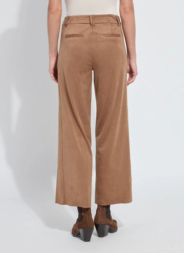 Vionette Vegan Suede Wide Leg in Lux Camel