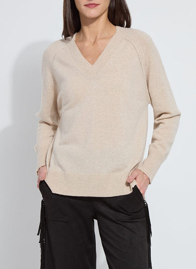 Aveline Cashmere Sweater in Oyster