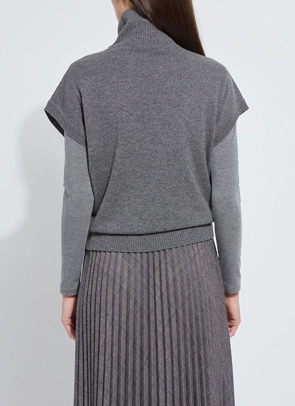 Arden Cashmere Sweater Vest in Derby Grey