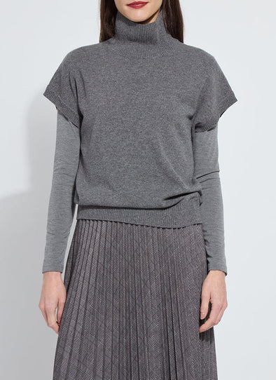 Arden Cashmere Sweater Vest in Derby Grey