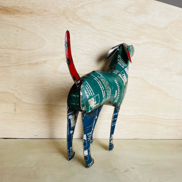 Dog Aqua Recycled Metal