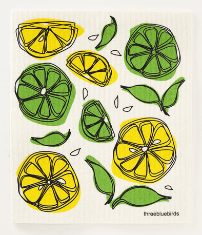 Lemon Limes Swedish Dishcloth