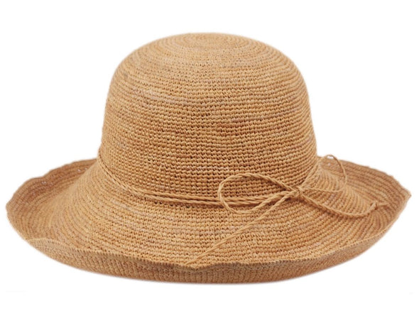 Raffia Straw Sun Hat in Brown