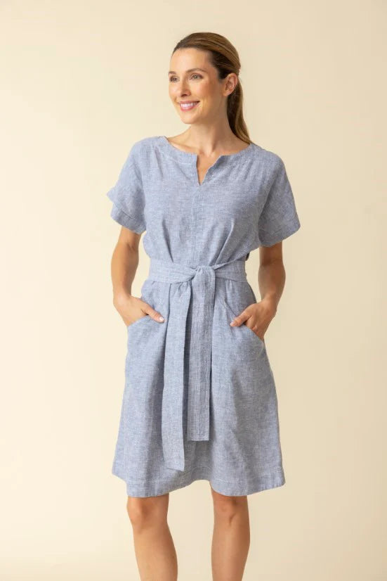 Bethany Dress in Indigo