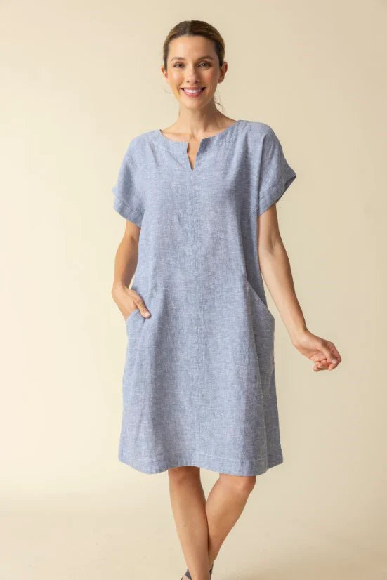 Bethany Dress in Indigo