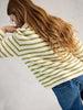 Belle Striped Cardigan in Ivory Stripe