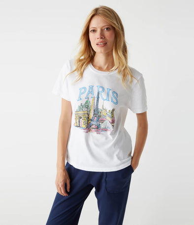 Paris Graphic Tee in White