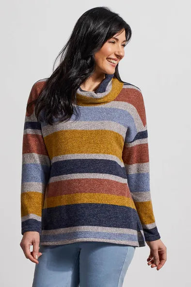 Cowl Neck Sweater in Sapphire