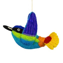 Rainbow Hummingbird Ornament