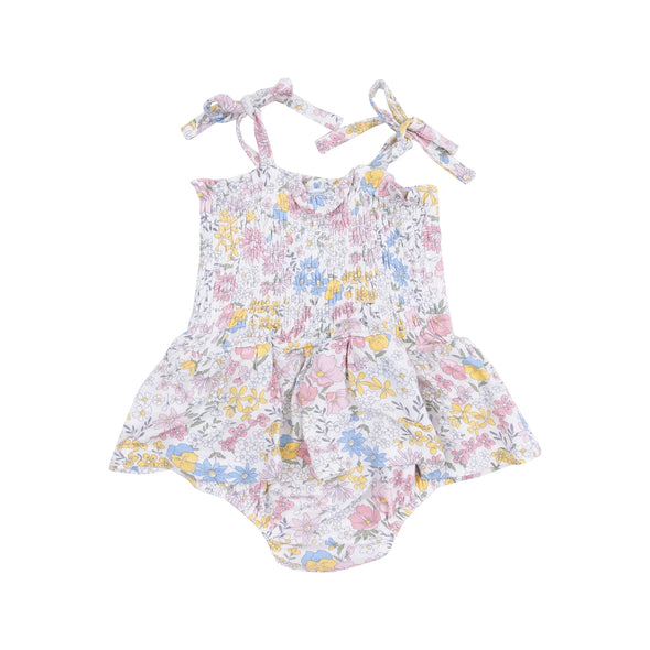 Viola Floral Smocked Bubble with Skirt