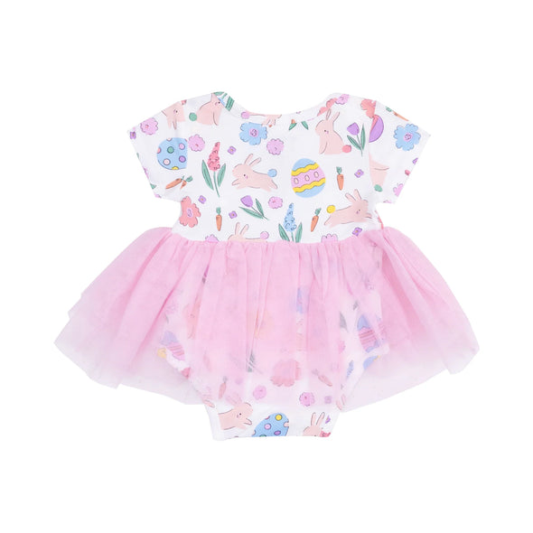Tutu Bodysuit in Easter Bunnies Pink