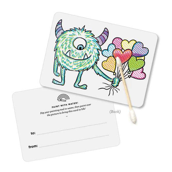 Paint with Water Valentines in Monster - Set of 18