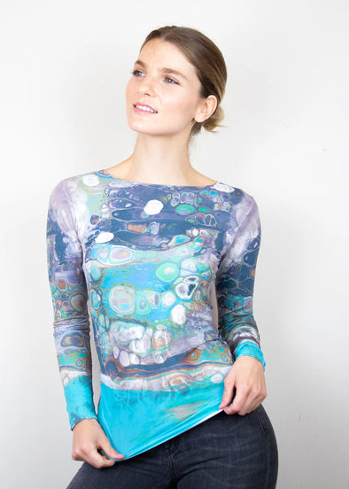 Odyssey Raw Edge Top in Sea