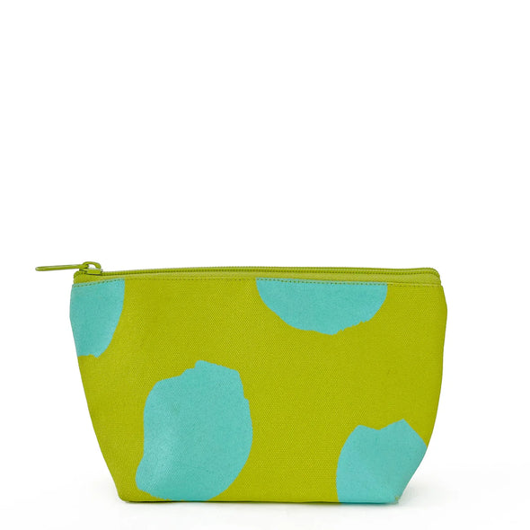 Travel Pouch S in Big Smudge Dot Green/Aqua