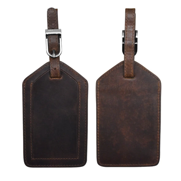 Luggage Tag in Rustic Brown