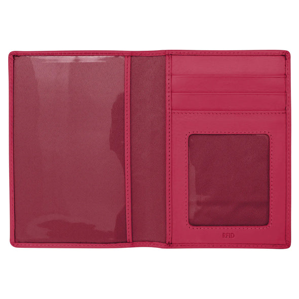 Passport Wallet in Indian Pink