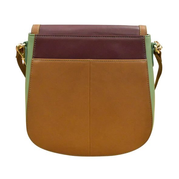 Flap Bucket Bag in Sage Multi