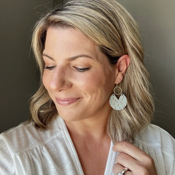 Oliver Earrings in Stone