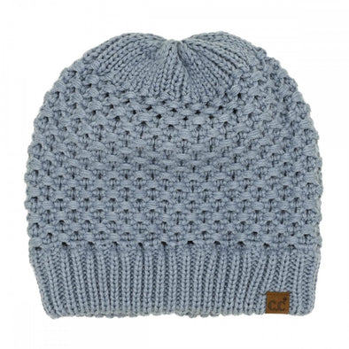 Stitch Knit Beanie in Denim