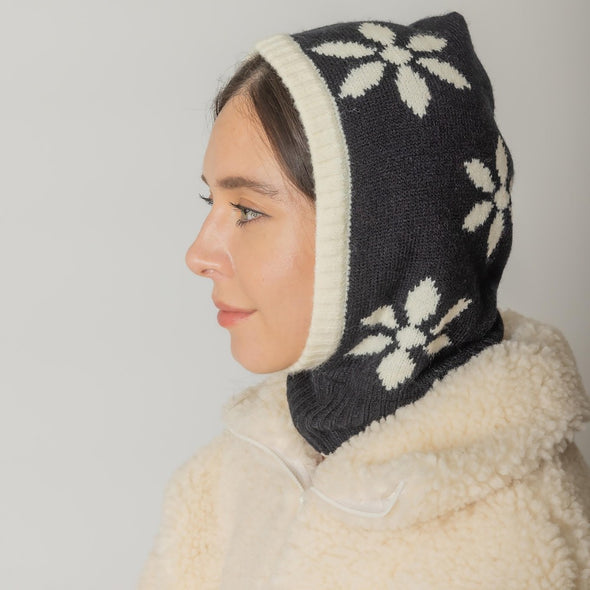 Balaclava in Flower Black