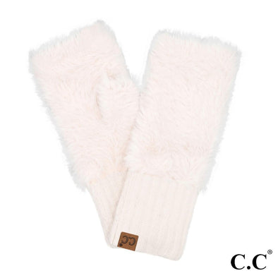 Fingerless Gloves in Ivory