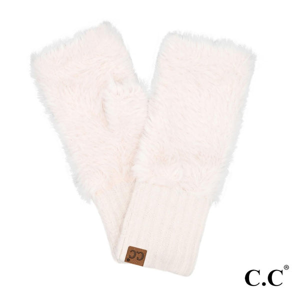 Fingerless Gloves in Ivory