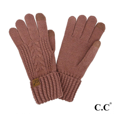 Touchscreen Gloves in Coco Berry