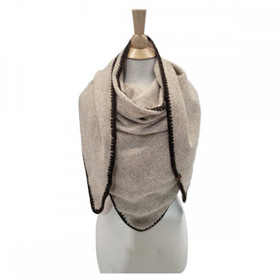 Triangle Scarf in Beige