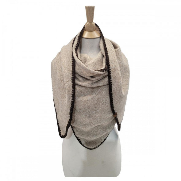 Triangle Scarf in Beige