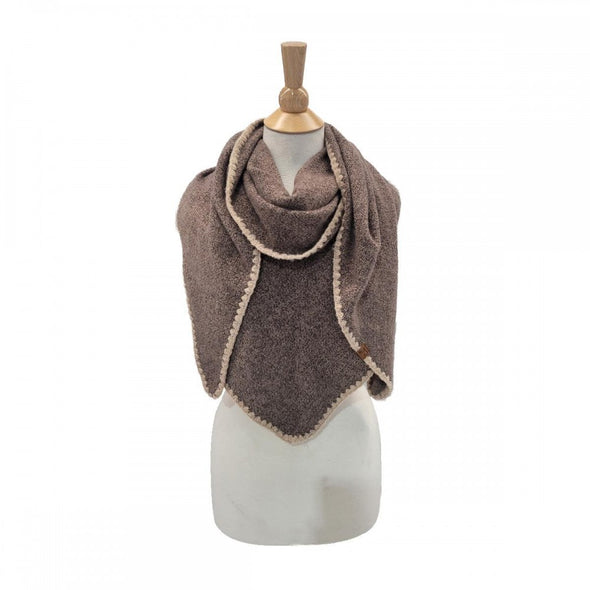 Triangle Scarf in Brown