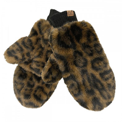 Leopard Fur Mitten/Gloves