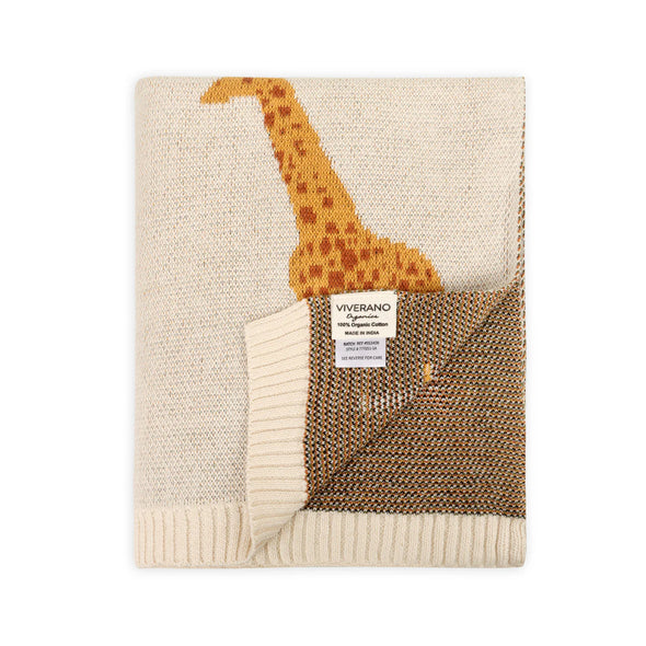 Savannah Safari - 3D Jacquard Sweater Knit Baby Blanket
