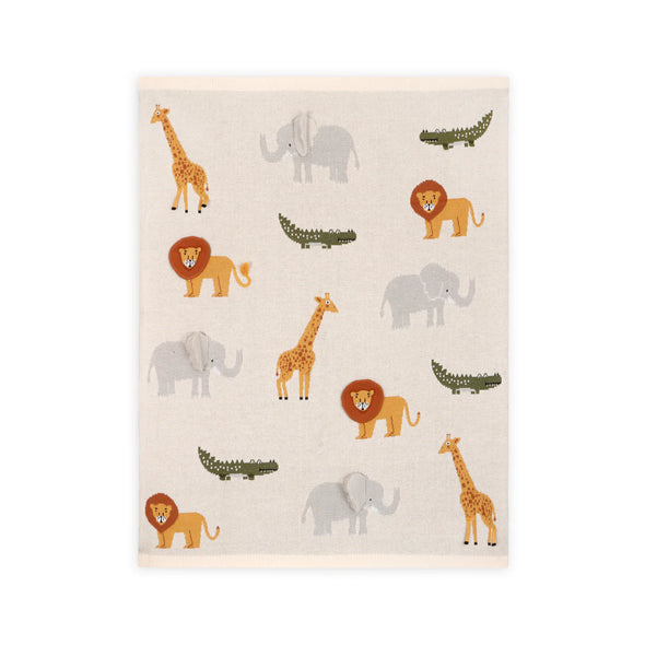 Savannah Safari - 3D Jacquard Sweater Knit Baby Blanket