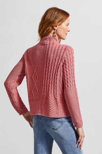 Funnel Neck Sweater in Vintage Rose