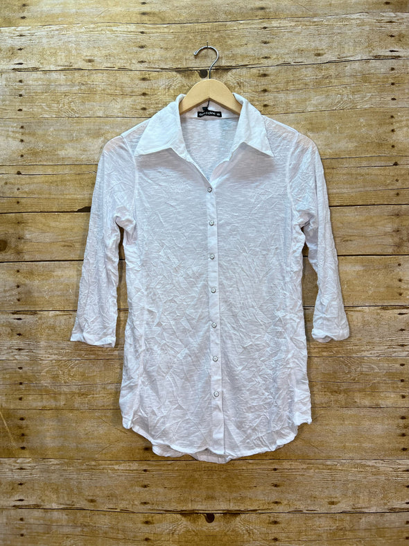 White 3/4 Sleeve Shirt
