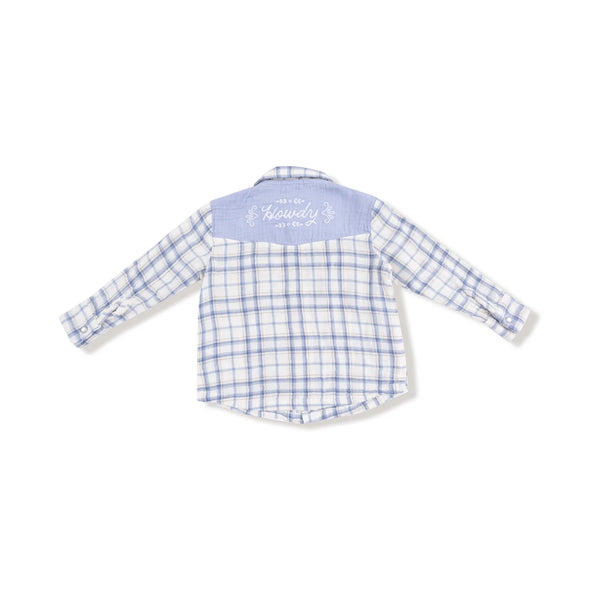 Howdy Plaid Shirt in Blue