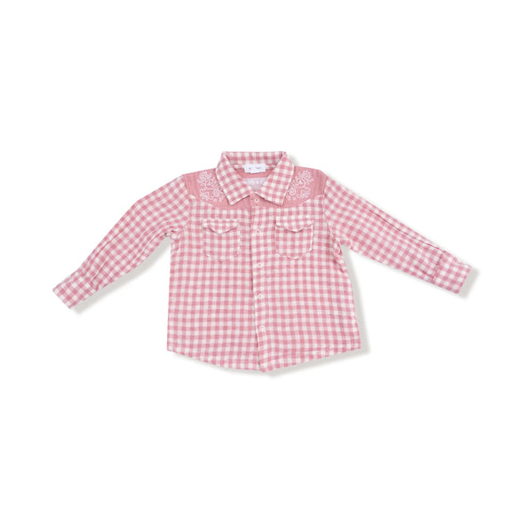 Howdy Plaid Shirt in Pink