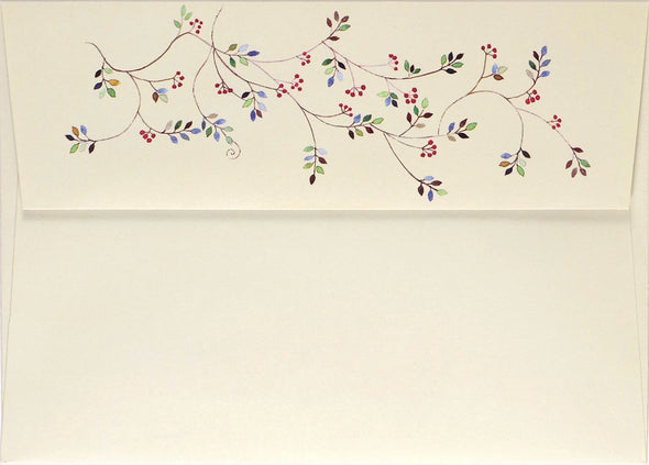 Watercolor Ornaments Small Boxed Holiday Cards Set of 20