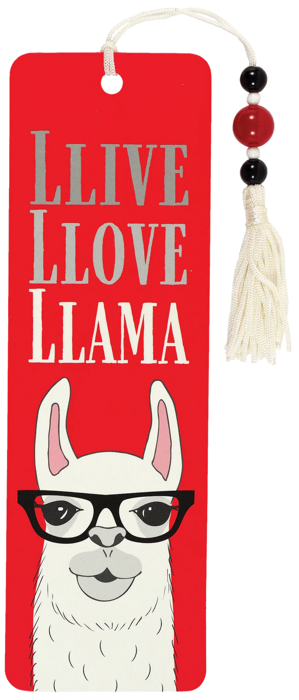 Llive Llove Llama Beaded Bookmark