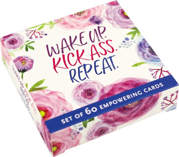 Wake Up, Kick Ass, Repeat. (Set of 60 Empowering Cards)