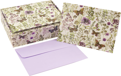 Amethyst Butterfly Boxed Cards Set of 14