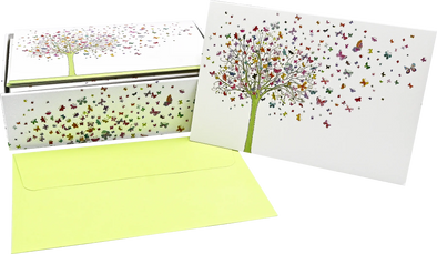 Butterfly Tree Boxed Cards Set of 14