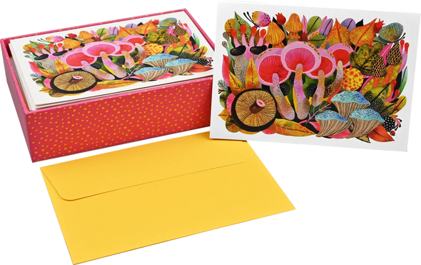 Mushroom Medley Note Cards Set of 14