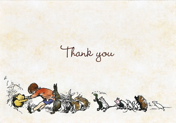 Pooh Bear Thank You Notes Set of 14