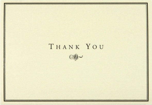 Black & Cream Thank You Boxed Set of 14
