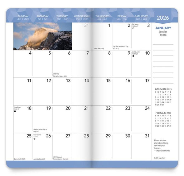 Inspiration 2026-2027 Two Year Monthly Pocket Planner Calendar